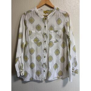 Roberta Roller Rabbit Button Up Blouse Boho Artsy Old Money Women’s Size XS